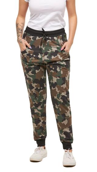 Menor preço em Calça de Moletom Camuflado Feminino Skinny Slim Sport Luxo