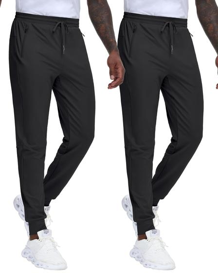 Imagem de Calça de moletom JWM Athletic Joggers para homens com 3 bolsos com zíper