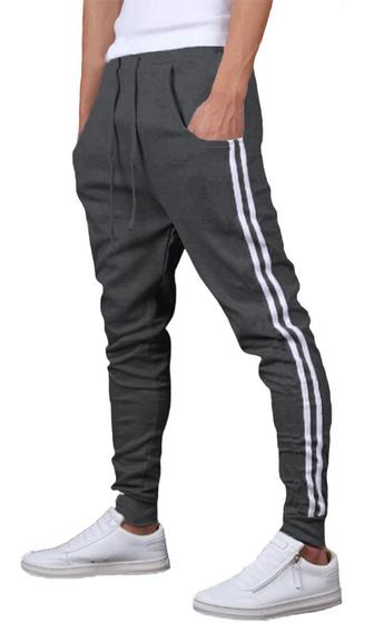 Imagem de Calça de moletom masculina saruel skinny sport luxo