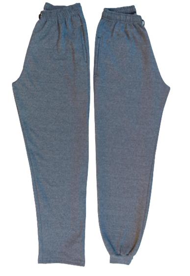 Imagem de Calça em Moletom flanelado barra com punhos ou barra Reta Unissex com Elástico e cordão de ajuste 