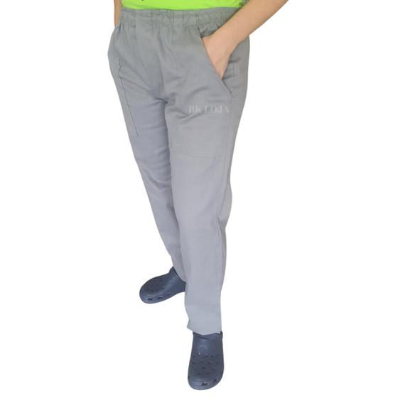 Calça Malha Masculina Hanes - Cinza Com Cordão E Bolsos - Conforto Básico
