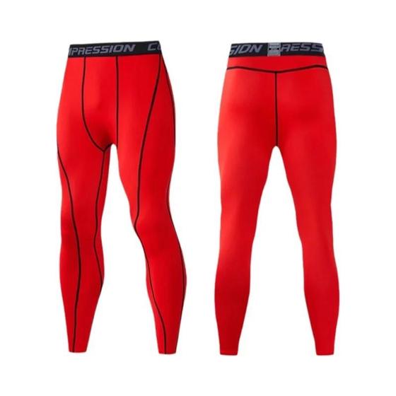 Imagem de Calça Esportiva Masculina Fitness - Leggings de Compressão para Corrida e Yoga