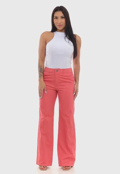 Imagem de Calça Feminina 7920 Wide Leg Coral F075