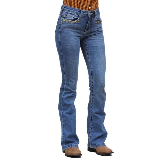 Hot calça tassa feminina bordada 2025