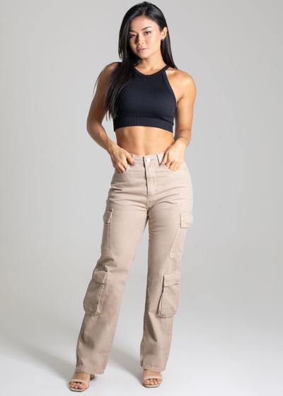 Imagem de Calça Feminina Cargo Sawary Jeans