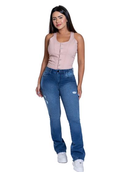 Imagem de Calça Feminina Flare Petit Biotipo Jeans