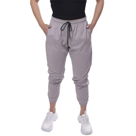 Imagem de Calça Feminina Jogger Treino Academia Casual Esportiva Tactel Treino 3 Bolsos Lisa