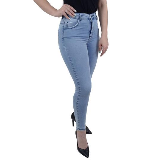 Imagem de Calça Feminina Lado Avesso Jeans Cropped Jegging - L1220