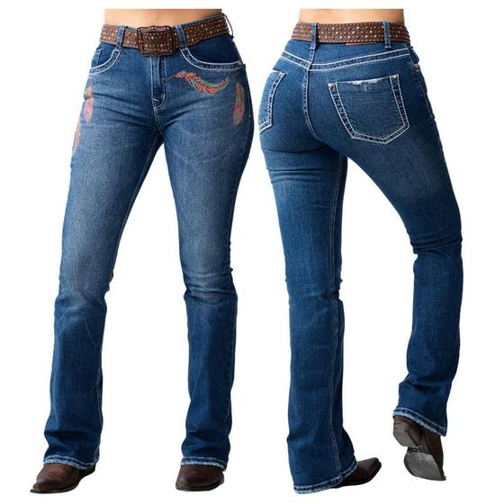 Calça Feminina Miss Country Jeans Flare Pena - Ref. 1002 Menor preço em Calça Feminina Miss Country Jeans Flare Pena - Ref. 1002