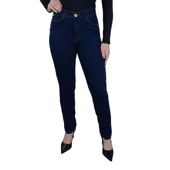 Imagem de Calça Feminina Ouzzare Jeans Skinny Azul Escuro - ZZ8060