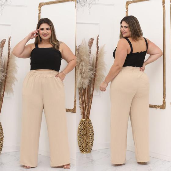 Imagem de Calça Feminina Plus Size Tamanho Real Conforto Linha Premium G G1 G2 G3