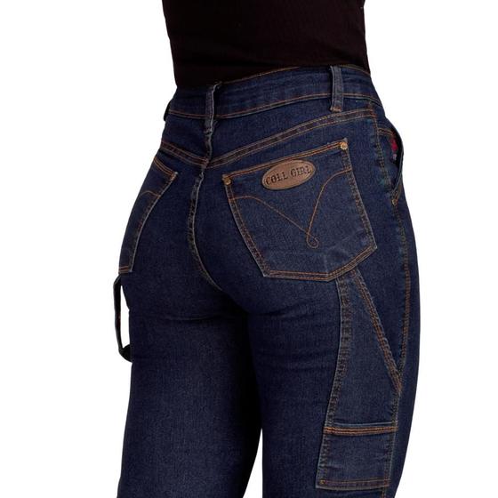 Imagem de Calça Feminina Reta Cintura Alta Modelo Carpinteira Estilo Country 34 Ao 48 Coll Jeans
