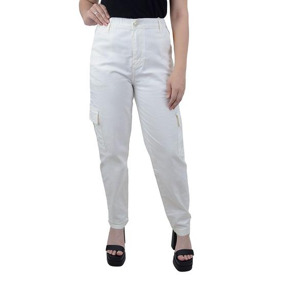 Imagem de Calça  Feminina Sawary Cargo Branca Off White - 274204