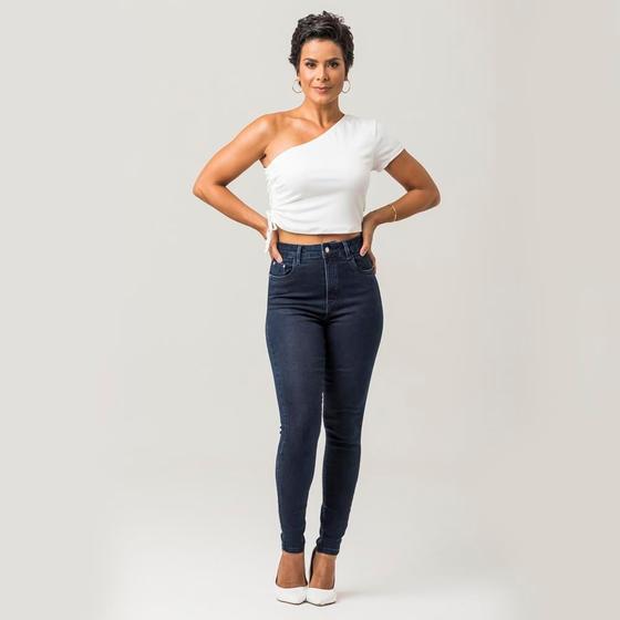 Imagem de Calça Feminina Skinny Disparate Lavagem Escura Conforto