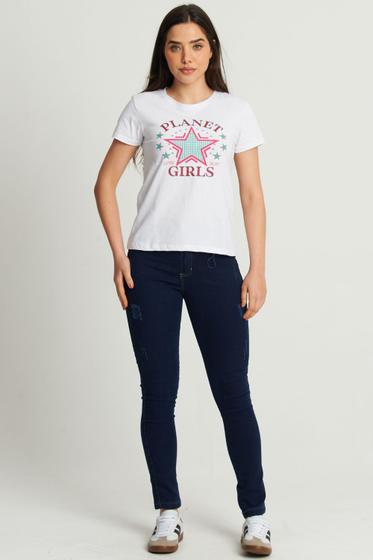 Imagem de Calça Feminina Skinny Planet Girls Jeans Escuro