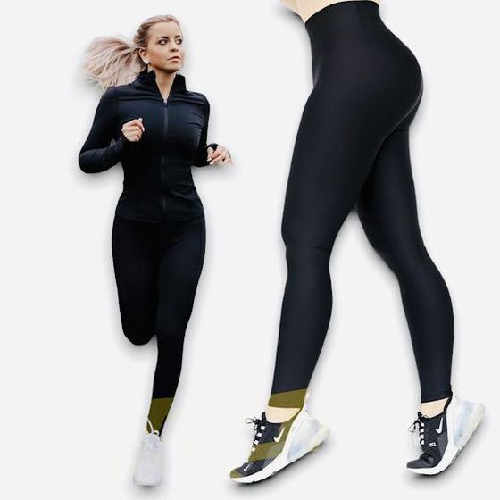 Imagem de Calça Fitness Leg Legging Treino Cós Alto Casual 127