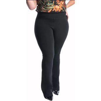 Imagem de Calça Flare Bailarina Plus Size Cintura Alta Poliamida