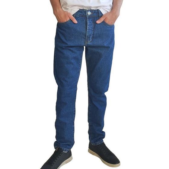 Imagem de Calca Hering Masculina Taper Jeans Algodão Azul Marmorizada H1RX1BSN