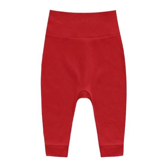 Imagem de Calça Infantil de Bebê Saruel Unissex Inverno Básica Lisa 100% Algodão 08230