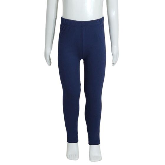 Imagem de Calça Infantil Legging Menina Cotton Azul Marinho