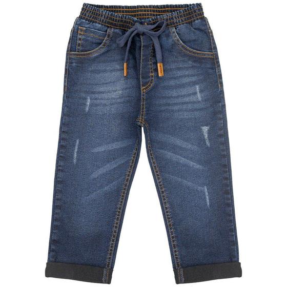 Imagem de Calça Infantil Look Jeans Elástico Jeans