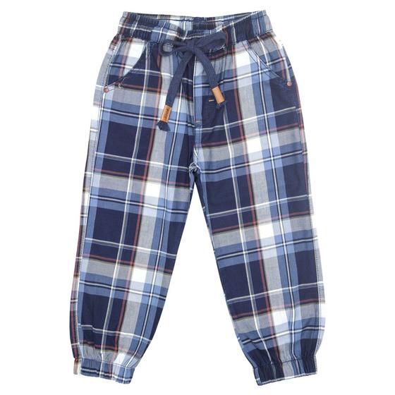 Imagem de Calça Infantil Look Jeans Jogger Xadrez Azul