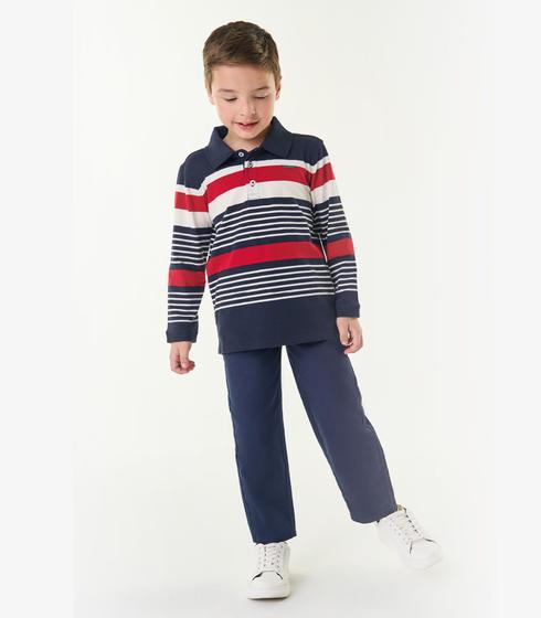 Imagem de Calça Infantil Masculina Em Sarja Trick Nick Azul