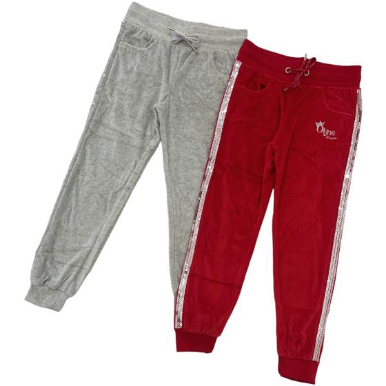 Imagem de Calça Infantil Menina Com Elástico E Cordão Camurça Olyns