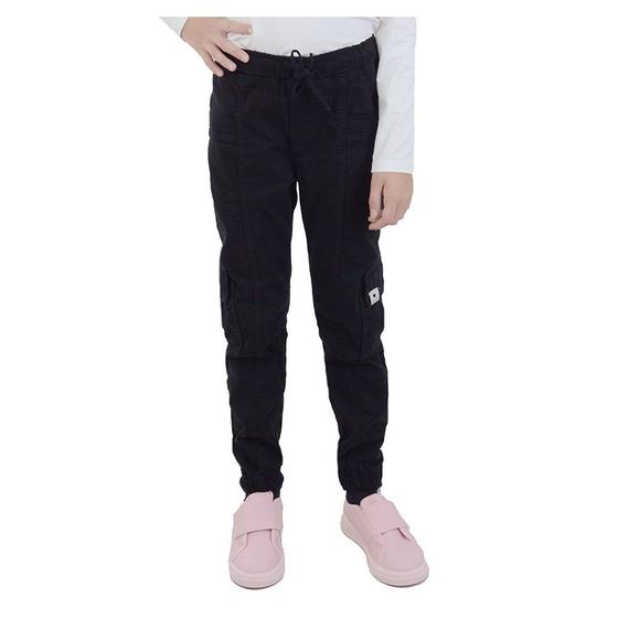 Imagem de Calça Infantil Menina Mundolelê Jogger Preta - 6010