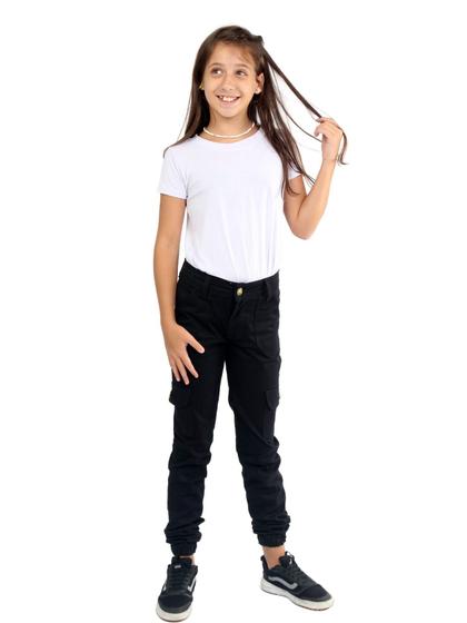 Imagem de Calça Jean Feminina Infantil Com Lycra Skiny Menina