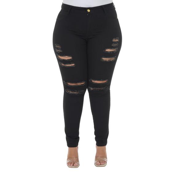 Imagem de Calça Jeans Ane Plus Size Skinny Jociele Preta