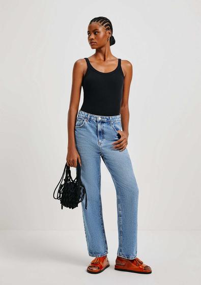 Yck's CalÇa Jeans Feminina Reta Cintura Media Calça Feminina Jeans Reta  Calca Jeans De Cintura Alta Jeans Reta