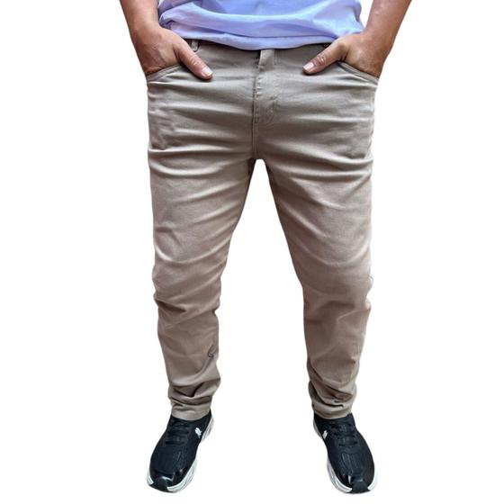 Imagem de calça jeans basica sarja masculina alto padrão de qualidade Skinny elastano envio rapido