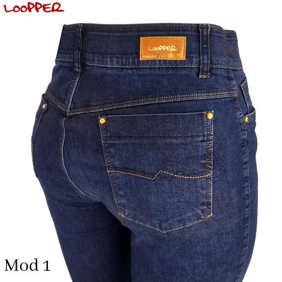 Imagem de Calça Jeans Cintura Alta Plus Size Loopper Original