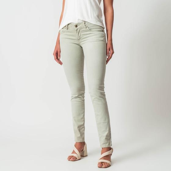 Imagem de Calça Jeans Color Confort Skinny Cintura Baixa Verde Mar