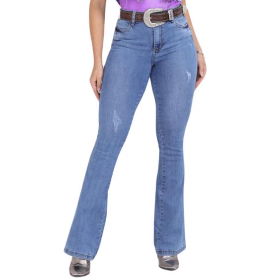 Imagem de Calça Jeans Country Bordada Tradicional Lycra Texas Flecha