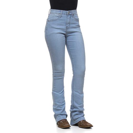 Imagem de Calça Jeans Delavê Feminina Flare com Elastano Original Western 26230