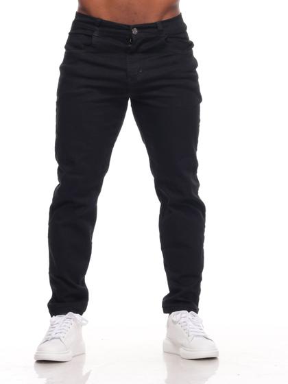 Imagem de Calça Jeans Escuro Masculino Skinny com Lycra