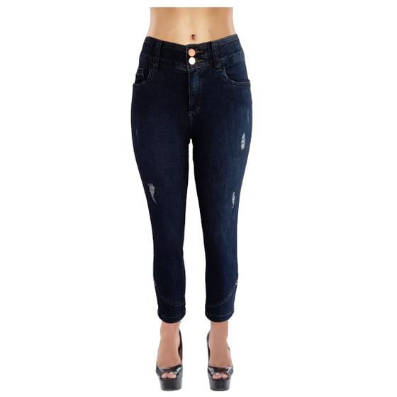 Imagem de Calça Jeans Feminina Capri Cós Alto Anatômico Loper Original