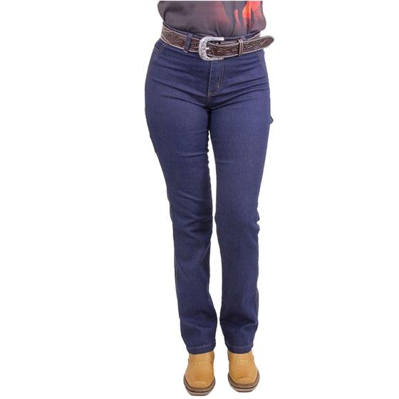 Imagem de Calça Jeans Feminina Carpinteira Strech Azul Escuro Alabama