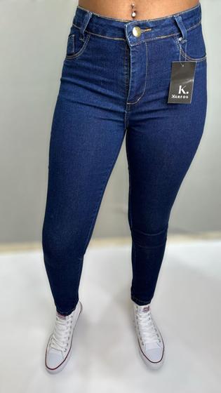 Imagem de Calça jeans Feminina Escura Skynni Cos Alto - Karfos