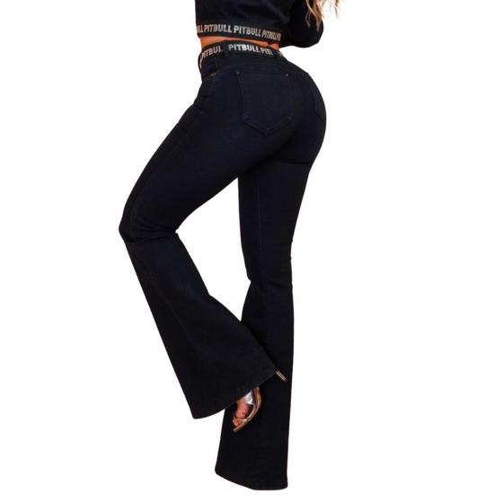 Imagem de Calça Jeans Feminina Flare Pit Bull Jeans Cintura Alta lycra