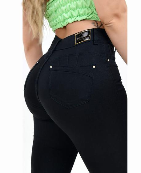 Imagem de Calça Jeans Feminina Levanta Bumbum Original Cós Alto lycra