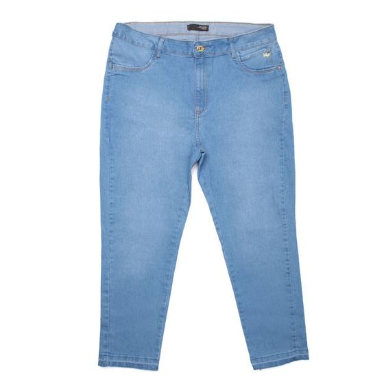 Imagem de Calça Jeans Feminina Max Denim Plus Size Skinny Azul Claro