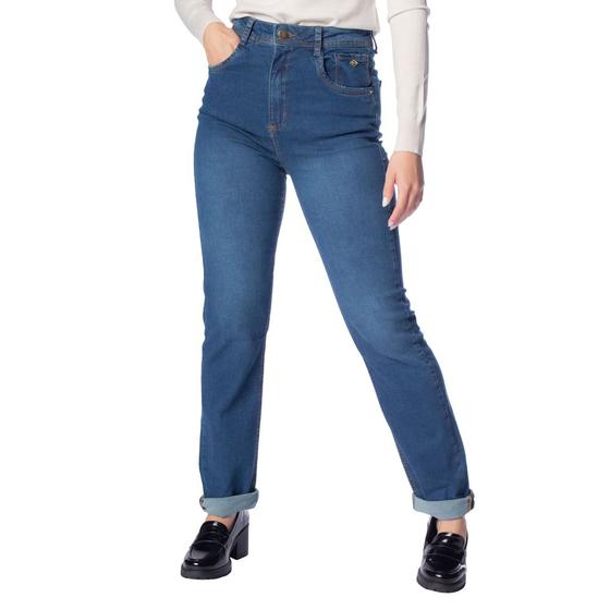 Imagem de Calça Jeans Feminina Max Denim Reta Azul