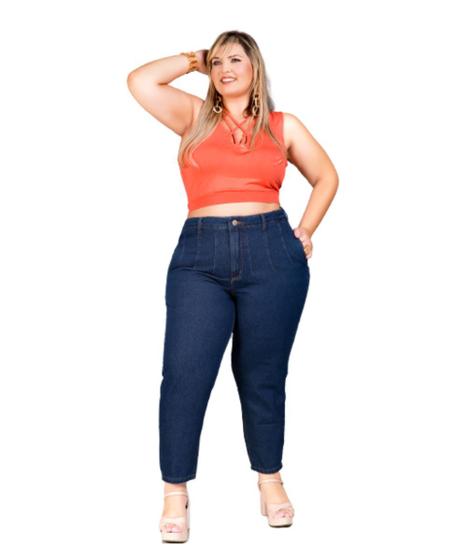 Imagem de Calça Jeans Feminina Plus Mom