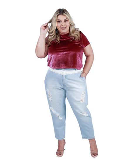 Imagem de Calça Jeans Feminina Plus Size Mom 46 ao 54 - Razon - 1002