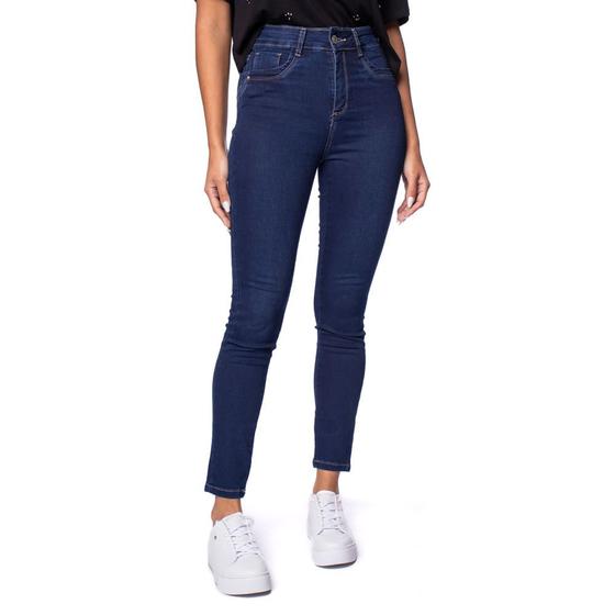 Imagem de Calça Jeans Feminina Sawary Skinny Levanta Bumbum Azul Escuro