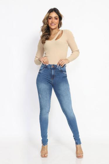 Imagem de Calça jeans feminina skinny biotipo