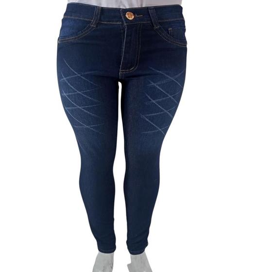 Imagem de Calça Jeans Feminina Skinny Cintura Alta Modela Bumbum